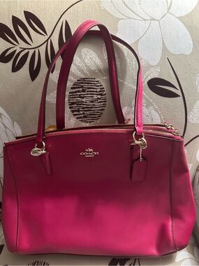 Coach Christie Crossgrain Leather Carryall Handbag Satchel - EUC